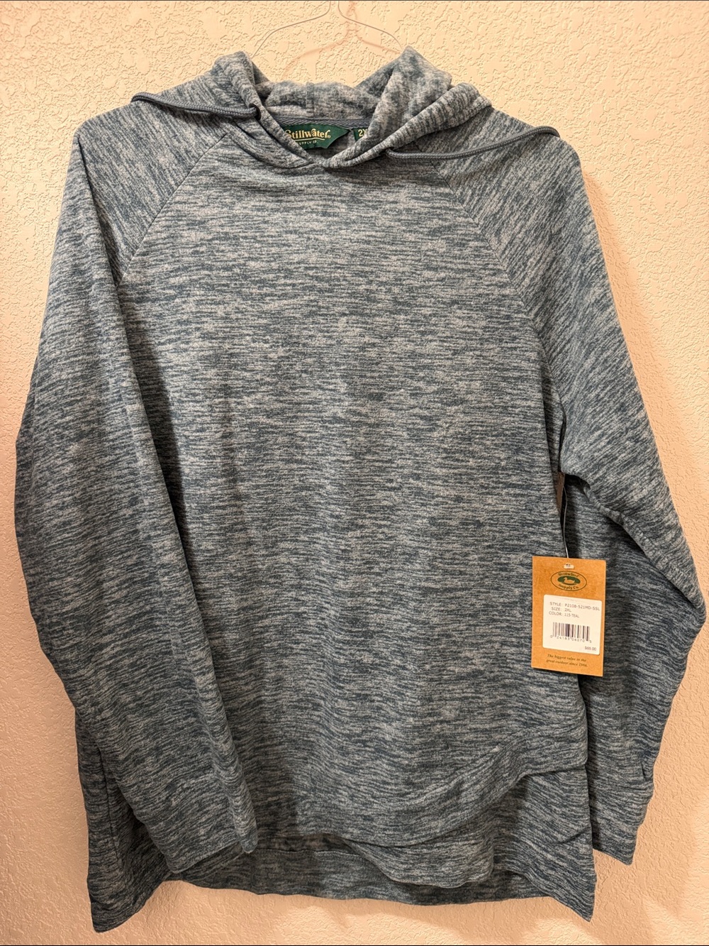 Women's Heathered Blue Pullover Hoodie